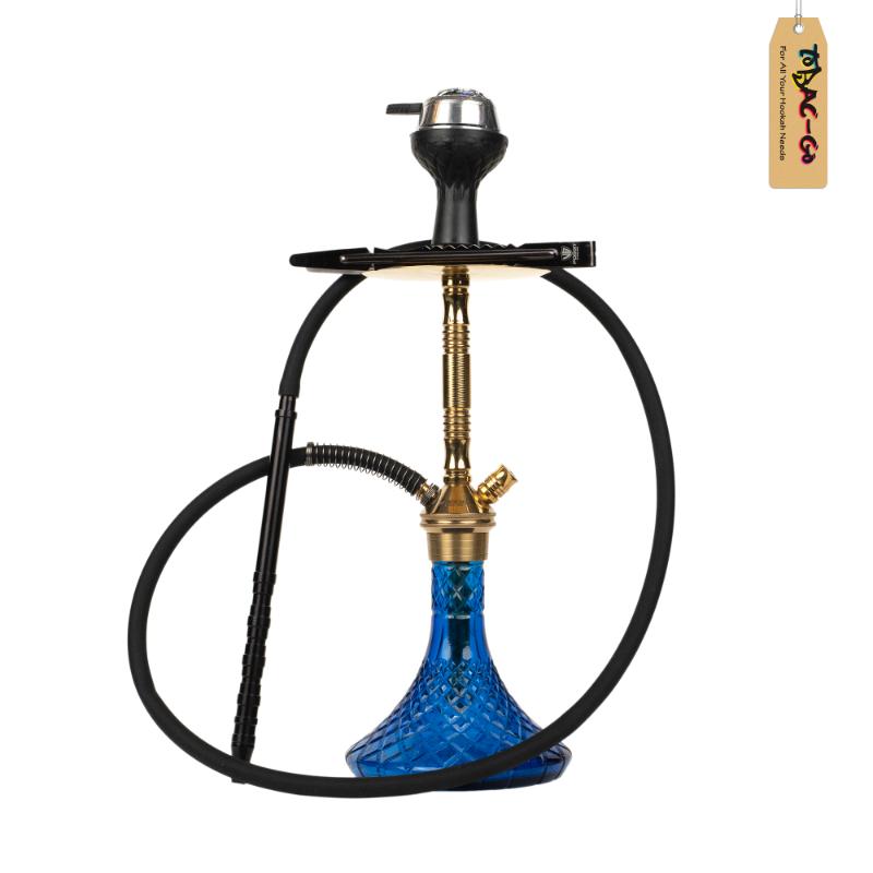 Foggit Fighter Hookah - Gold Edition with Blue Base