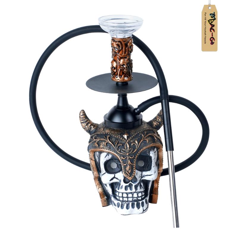 Warrior Skull Hookah-Bronze