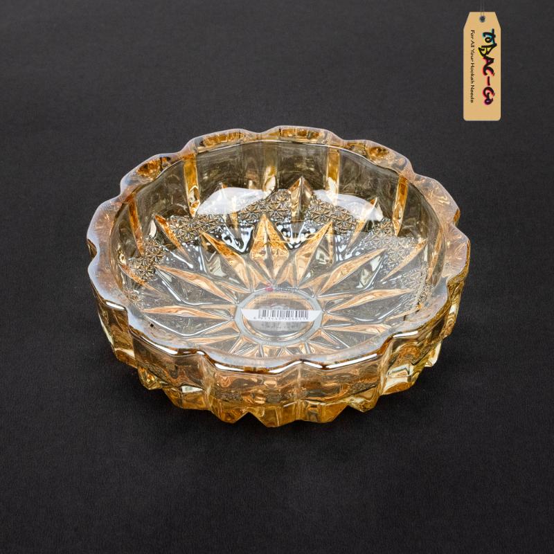 Red Cherry Paricutin Ashtray 6 Inches-Gold