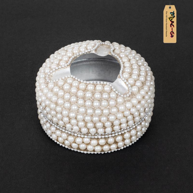 Handmade Pearl Ashtray 4 Inches-Silver