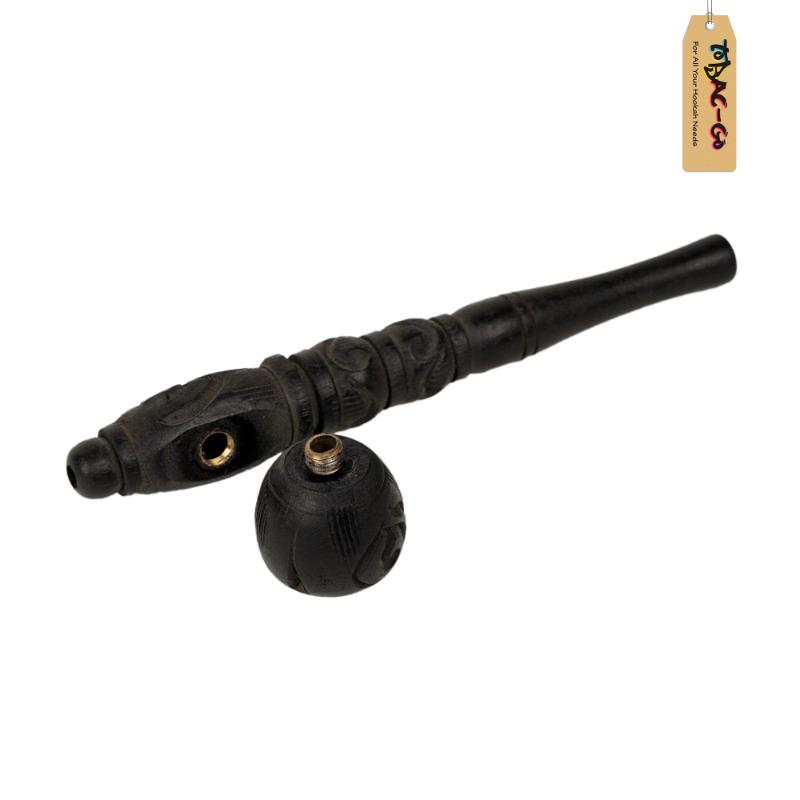 Wooden Smoking Pipe 16 cm-Black
