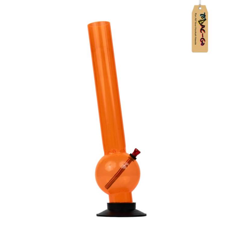 Round ball Acrylic Bong 10 Inches-Orange