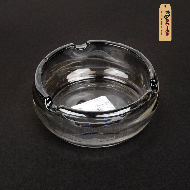 Clear Deep Bowl Ashtray 5 Inches-Dark