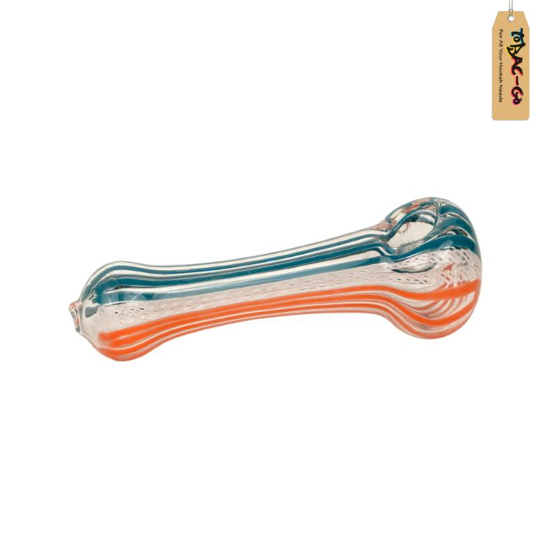Smoking Glass Pipe Orange&Green
