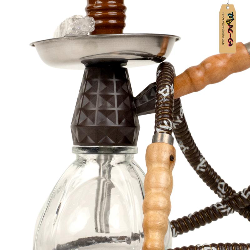 Mya Hyla Hookah - Transparent Design with Dual Exhaust System-Brown