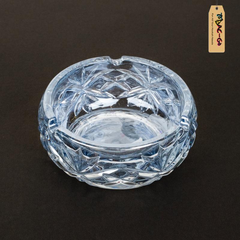 Red Cherry Solid Color Glass Ashtray 5 Inches-White