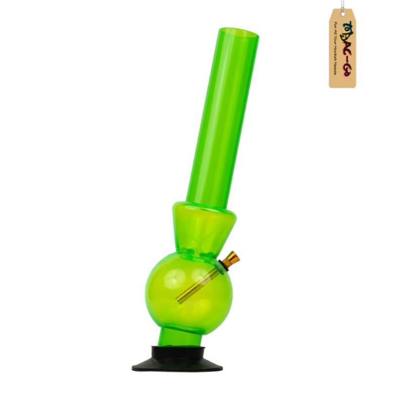 Round Ball Crown Acrylic Bong 16 Inches-Green