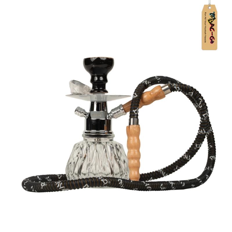 Mya Heera Hookah - Diamond-Cut Base Premium Quality-Black