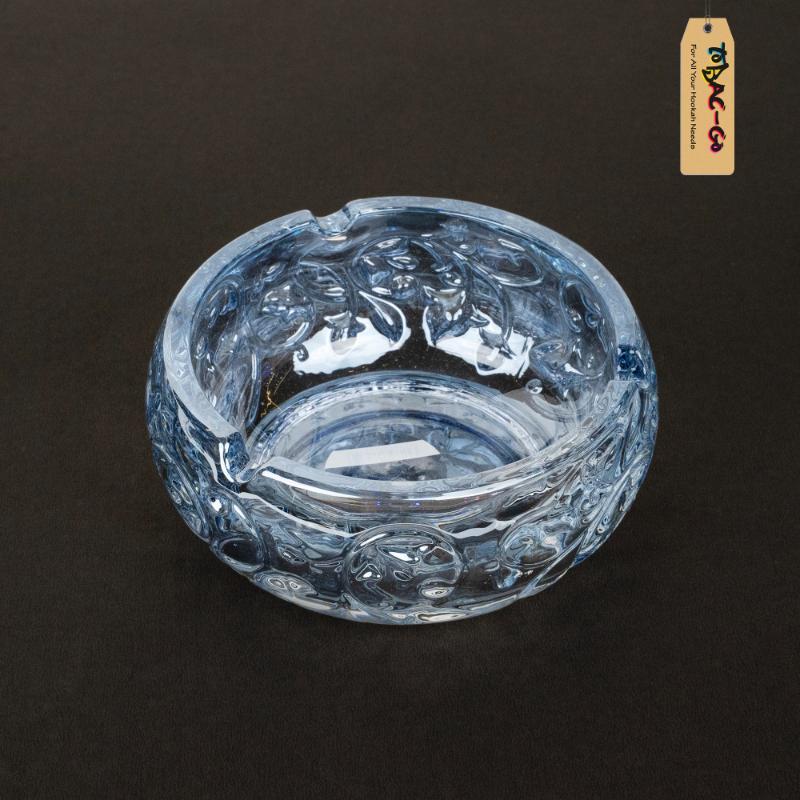 Red Cherry Solid Color Glass Ashtray 5 Inches-Blue