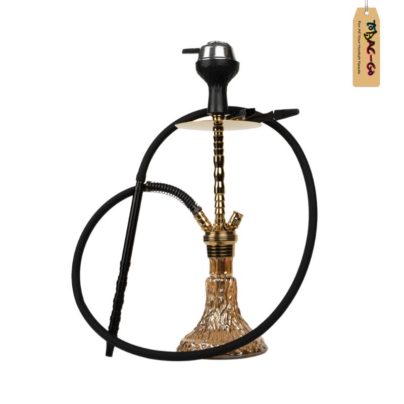 Foggit Fighter Hookah - Gold Edition with Golden Base