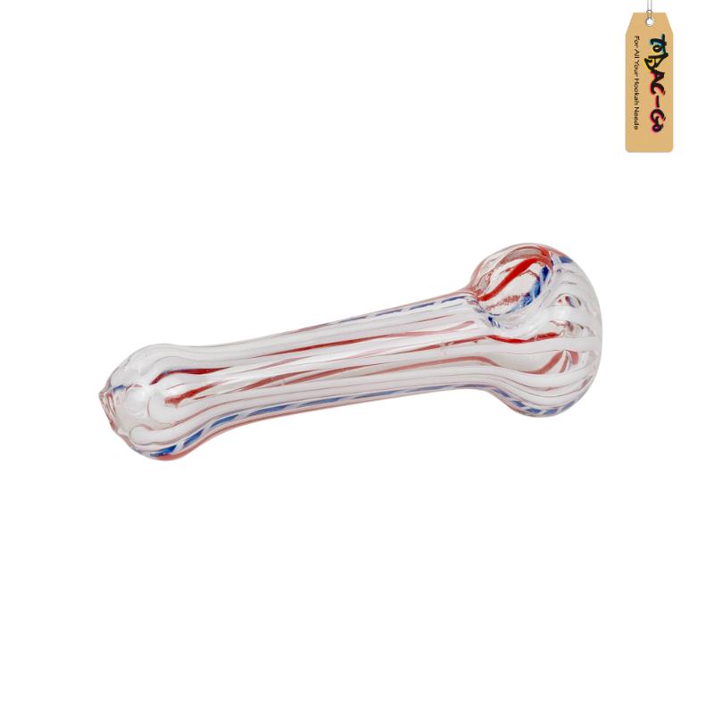 Smoking Glass Pipe Red&Blue
