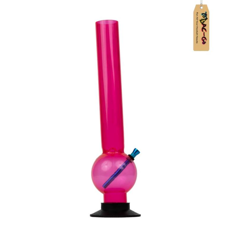 Round ball Acrylic Bong 10 Inches-Pink