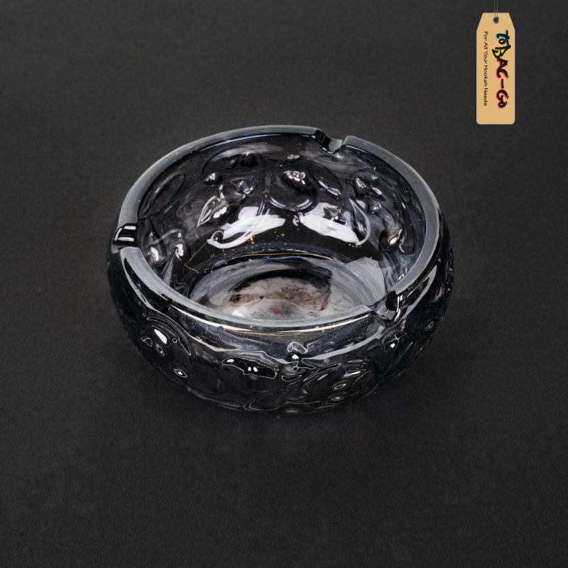 Red Cherry Solid Color Glass Ashtray 5 Inches-Black
